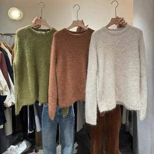 针织衫 慵懒风高级感毛衣女套头圆领长袖 CELULA2024秋冬新款 LAS