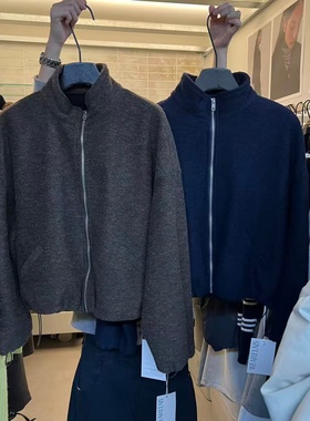 WEARELAB2025年冬季新款休闲宽松百搭拉链式含羊毛加绒外套女2296