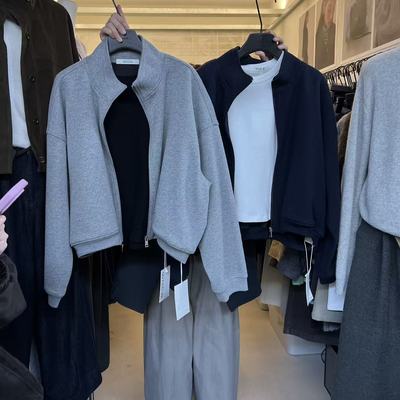 WEARELAB2025秋冬新款宽松百搭立领拉链式下摆抽绳休闲外套女1905