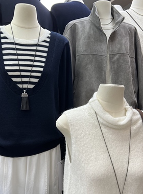 十三行TA2025秋冬新款休闲宽松百搭假两件针织衫套头上衣女98725