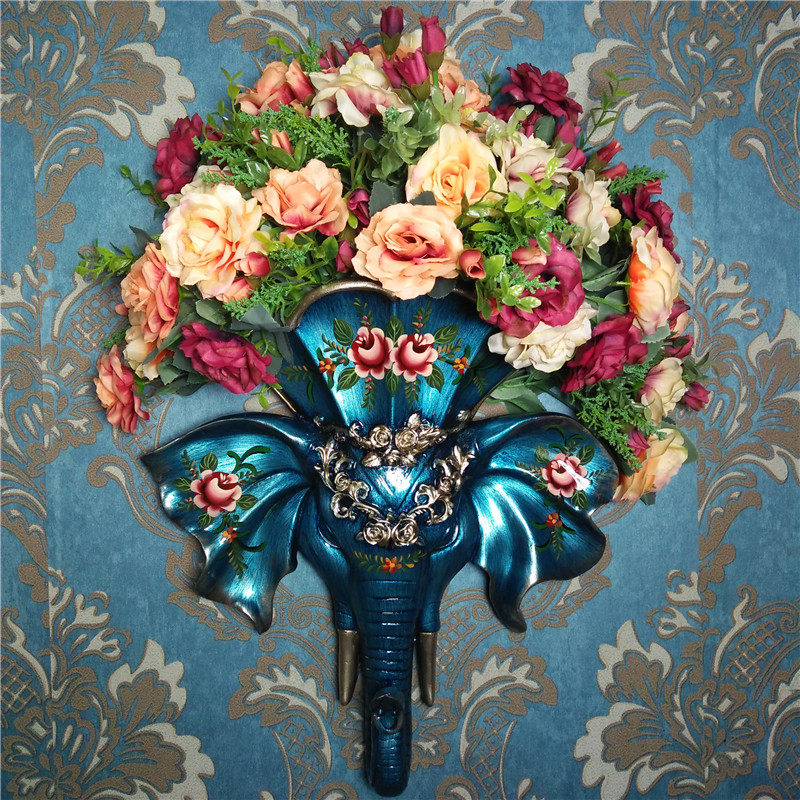欧式大象墙壁装饰客厅玄关创意墙面挂件背景美式酒吧家装墙上花盆|ruв категории Домашний быт, роспись - от Buy2taobao.com для оказания профессиональной услуги покупки агента Taobao