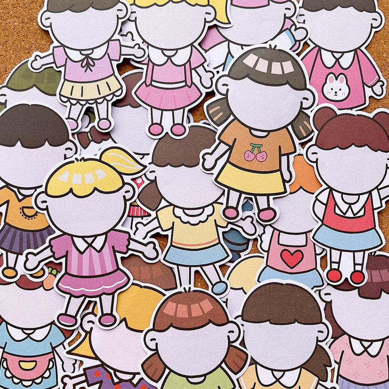 幼儿园签到自画头像表情贴纸