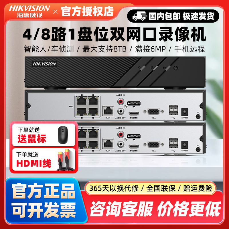 4路智能人/车侦测双网口满接6MP
