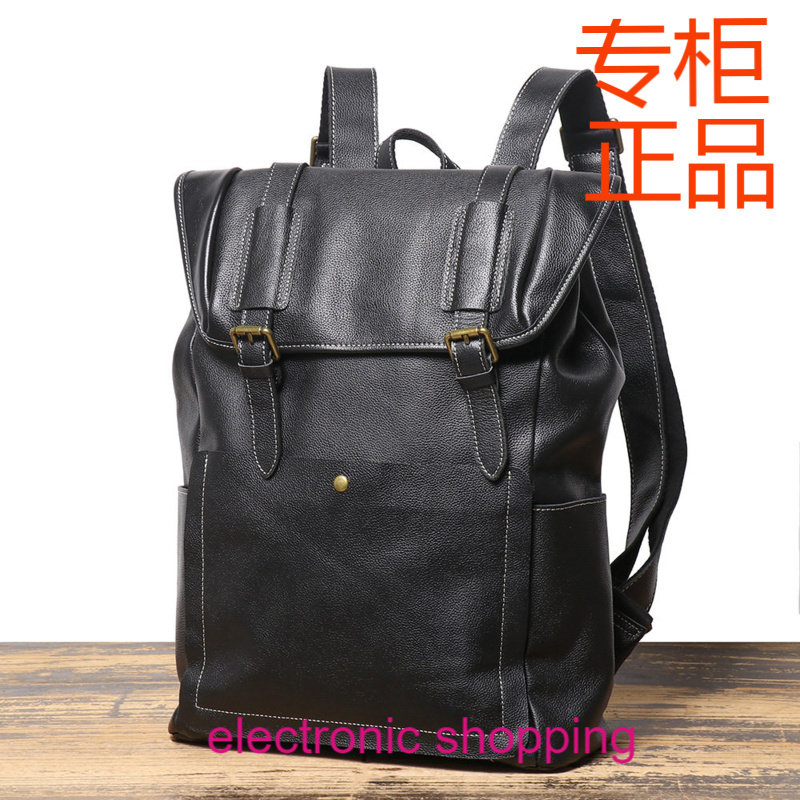 跨境新款男真皮双肩包头层牛皮旅行背包软皮大容量电脑包休闲书包,箱包皮具/热销女包/男包,双肩背包,淘宝优惠券,粉丝福利购,淘宝优惠卷