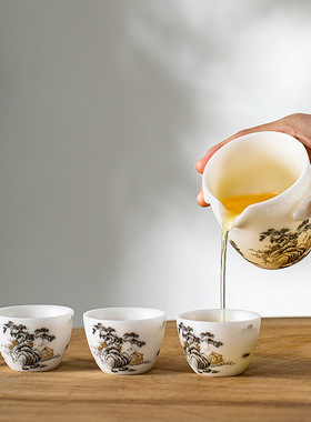 冰种素烧旅行茶具套装皮包礼盒便携一壶四杯车载户外露营喝茶茶具