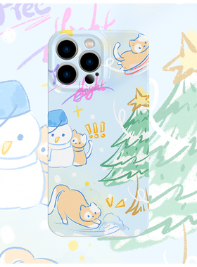 原创图案雪地猫菲林手机软壳适用苹果16promaxiphoneOPPORENO10PROFINDX5PRO荣耀MAGIC4PROVIVOX200IQOONEO6