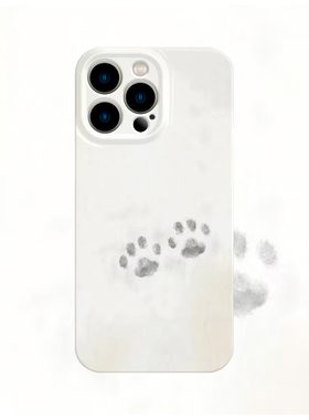 可爱动物脚印菲林手机壳亮面适用苹果16promaxiphoneOPPORENO10PROFINDX5PRO荣耀MAGIC4PROVIVOX200IQOONEO6