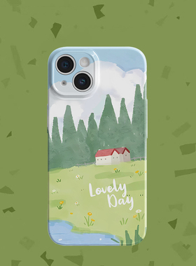 韩系可爱绿色菲林手机壳亮面适用苹果16promaxiphoneOPPORENO10PROFINDX5PRO荣耀MAGIC4PROVIVOX200IQOONEO6