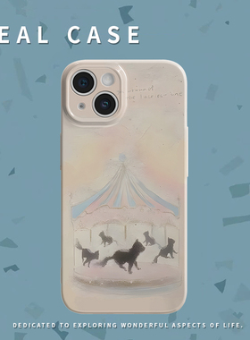 旋转炫彩木马~菲林手机壳亮面适用苹果16promaxiphoneOPPORENO10PROFINDX5PRO荣耀MAGIC4PROVIVOX200IQOONEO6