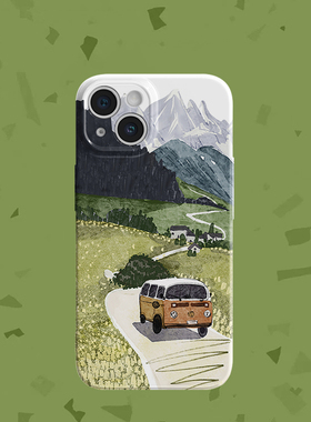 向山野ins治愈日系菲林手机壳适用苹果16promaxiphoneOPPORENO10PROFINDX5PRO荣耀MAGIC4PROVIVOX200IQOONEO6