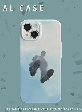 蓝色氛围感烟雾厌世风菲林手机壳适用苹果16promaxiphoneOPPORENO10PROFINDX5PROMAGIC4PROVIVOX200IQOONEO6