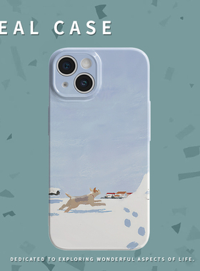 回家小狗蓝色ins风菲林手机壳适用苹果16promaxiphoneOPPORENO10PROFINDX5PRO荣耀MAGIC4PROVIVOX200IQOONEO6