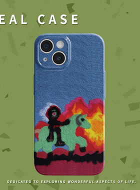 毛毡图案个性菲林手机壳小众适用苹果16promaxiphoneOPPORENO10PROFINDX5PRO荣耀MAGIC4PROVIVOX200IQOONEO6