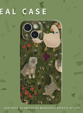 小猫和小鸭菲林手机软壳亮面适用苹果16promaxiphoneOPPORENO10PROFINDX5PRO荣耀MAGIC4PROVIVOX200IQOONEO6