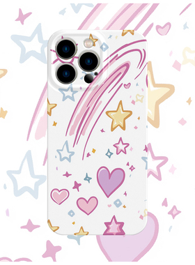 原创图案繁星可爱全包手机壳适用苹果16promaxiphoneOPPORENO10PROFINDX5PRO荣耀MAGIC4PROVIVOX200IQOONEO6
