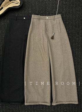 TIME ROOM 【暖调松弛】2025冬季新款羊毛休闲裤