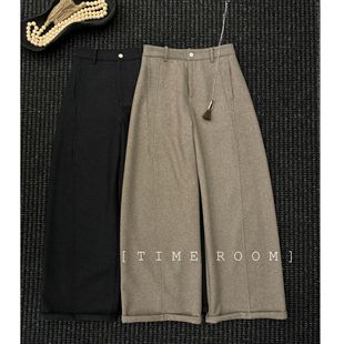 TIME ROOM 【暖调松弛】2025冬季新款羊毛休闲裤