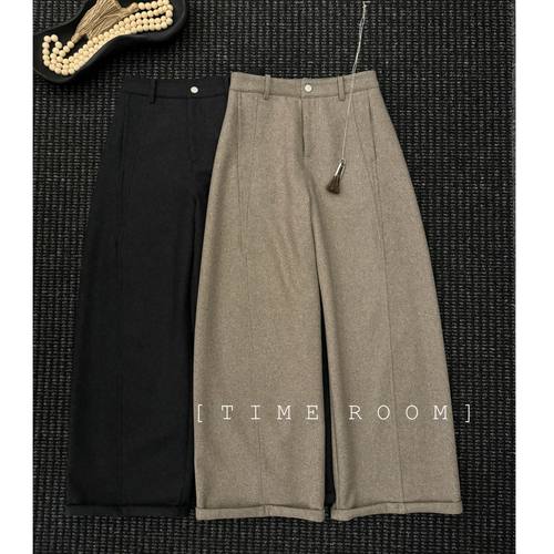 TIME ROOM 【暖调松弛】2025冬季新款羊毛休闲裤
