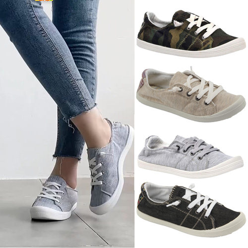 大码40-44帆布鞋休闲懒人鞋软底