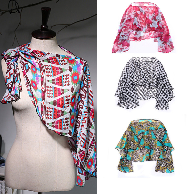 丝巾防晒披肩围巾透气亮色花色女外出夏天沙滩轻薄款海边纱巾夏季在类目 服饰配件/皮带/帽子/围巾, 围巾/丝巾/披肩中 - 来自Buy2taobao.com提供专业的淘宝代购服务