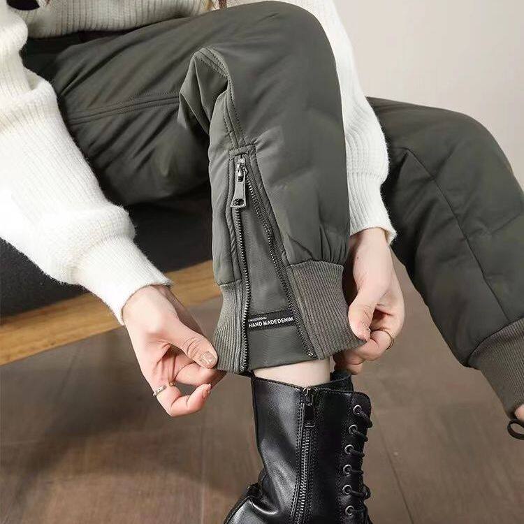 高级外穿冬季羽绒棉裤零下40度防寒2024新款时尚加厚保暖宽松棉裤