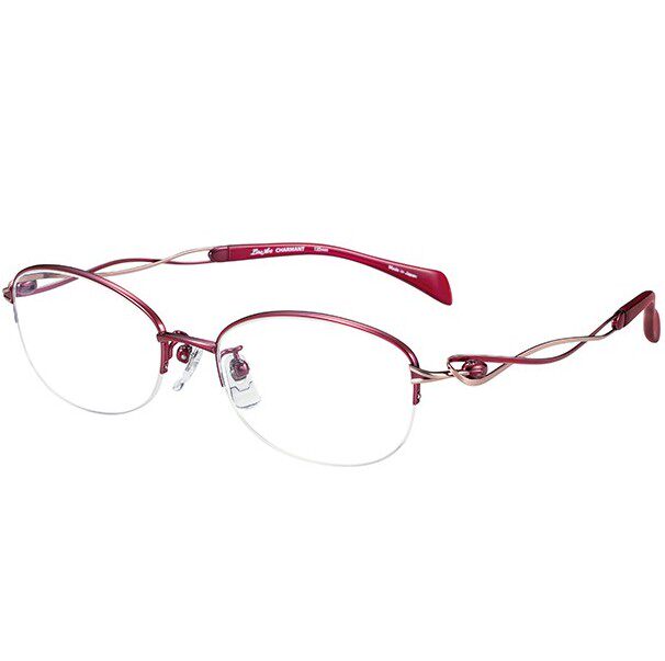 新款charmant夏蒙眼镜架纯钛超轻半框金边气质眼镜框女近视xl1650