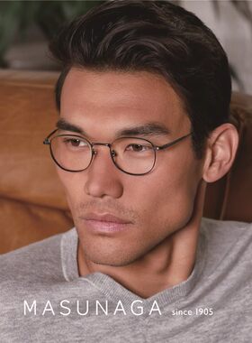 MASUNAGA增永男女全框眼镜架纯钛