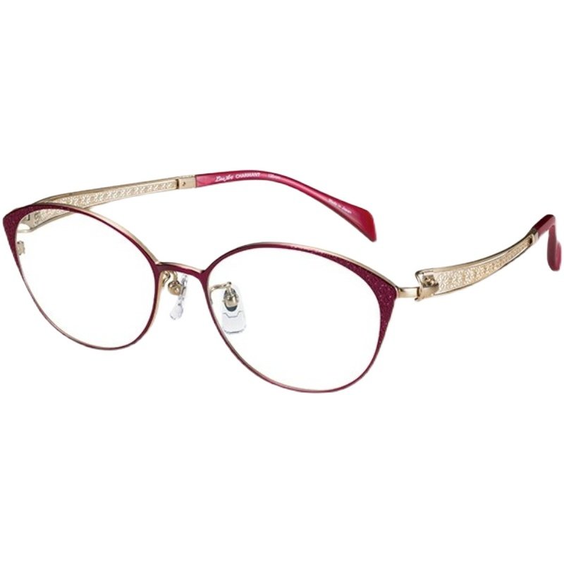 Charmant夏蒙眼镜架全框超轻线钛商务纯钛眼镜框女近视镜XL1621