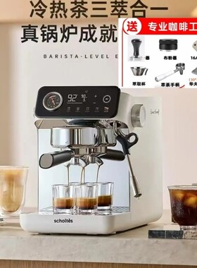 萧泰斯M30S 意式半自动咖啡机小型家商两用冷热茶三萃OPV外置可调