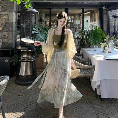 云南旅游穿搭女装新中式国风套装