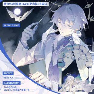 ACG崩坏星穹铁道星期日同人银葱徽章拍立得镭射票