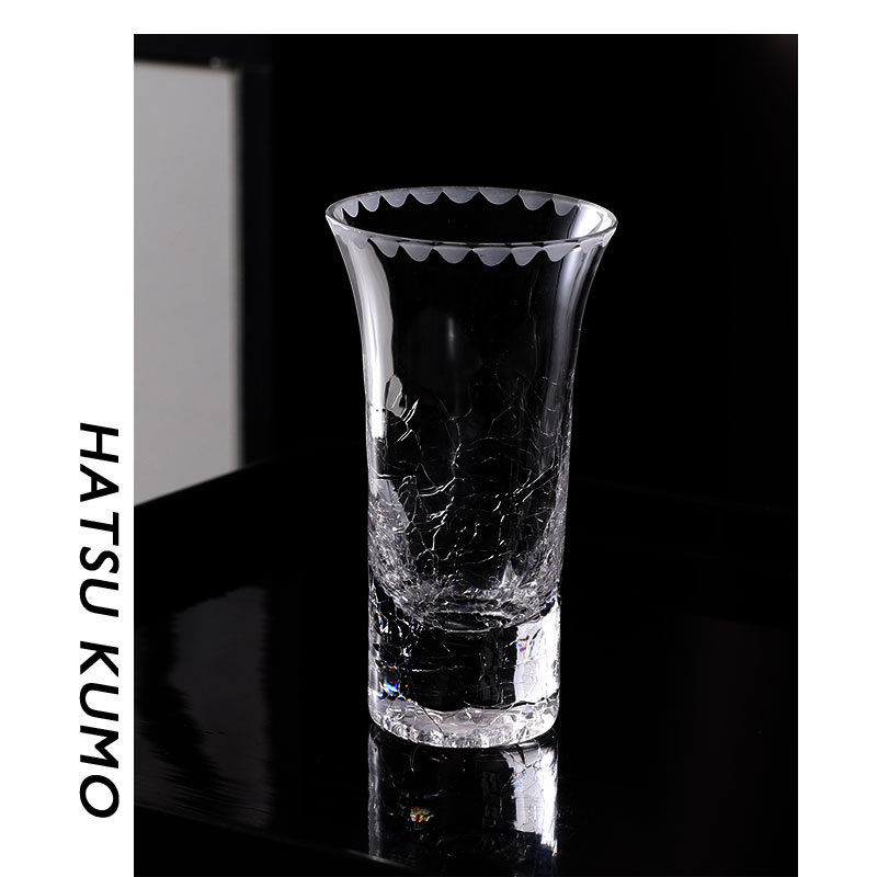 冰裂!初云原创藏式闻香杯 清酒白酒杯子水晶玻璃手刻裂纹岩茶杯