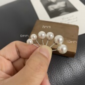 施家 光泽好 温柔 S925纯银 贝珠珍珠小灯泡耳钉女防过敏 质感棒