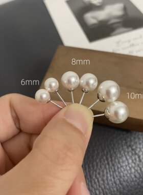 质感棒！温柔复古贝珠耳钉光泽好