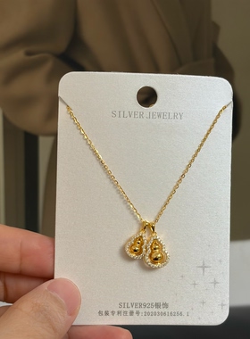 超级精致！福禄小葫芦～S925通体纯银  电镀真金  锁骨项链女礼物