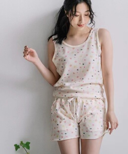 现货包邮 日本采购FRUIT OF THE LOOM水果睡衣夏款背心家居服套装