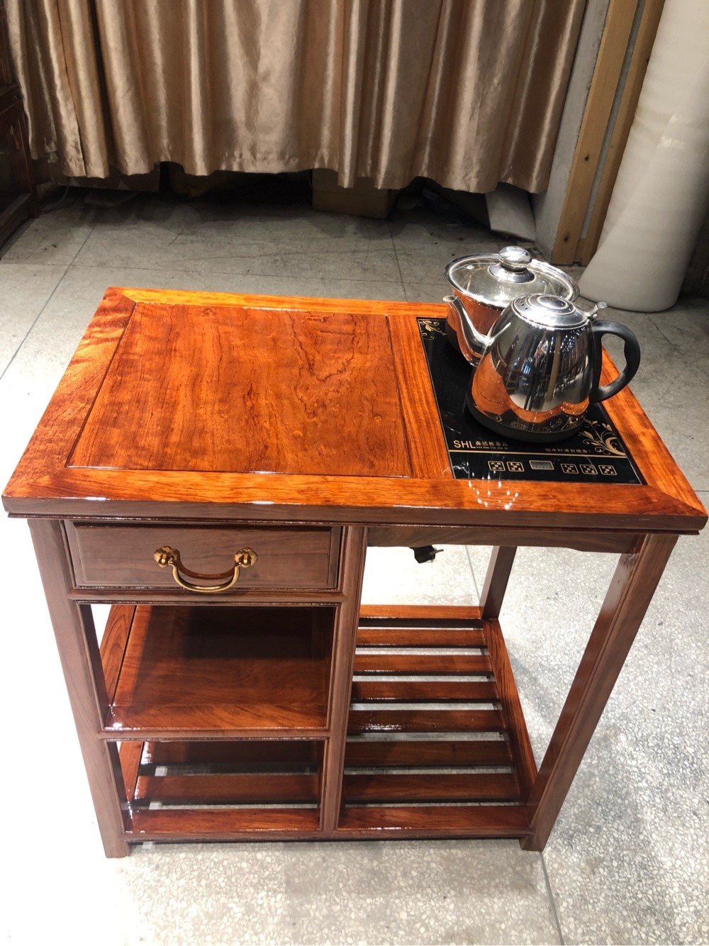 巴西红木茶台实木茶水柜烧水壶