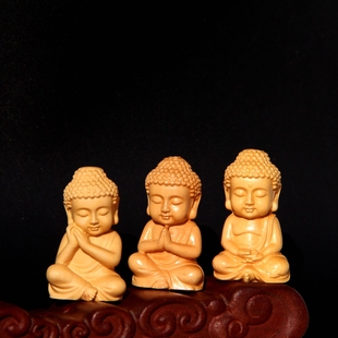 黄杨木雕刻莲花吊坠佛像挂件diy手工材料配饰钥匙扣木雕小配件