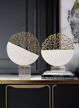 现代无障碍豪华大理石钱树办公室装饰装饰工艺品客厅财富乔迁礼物