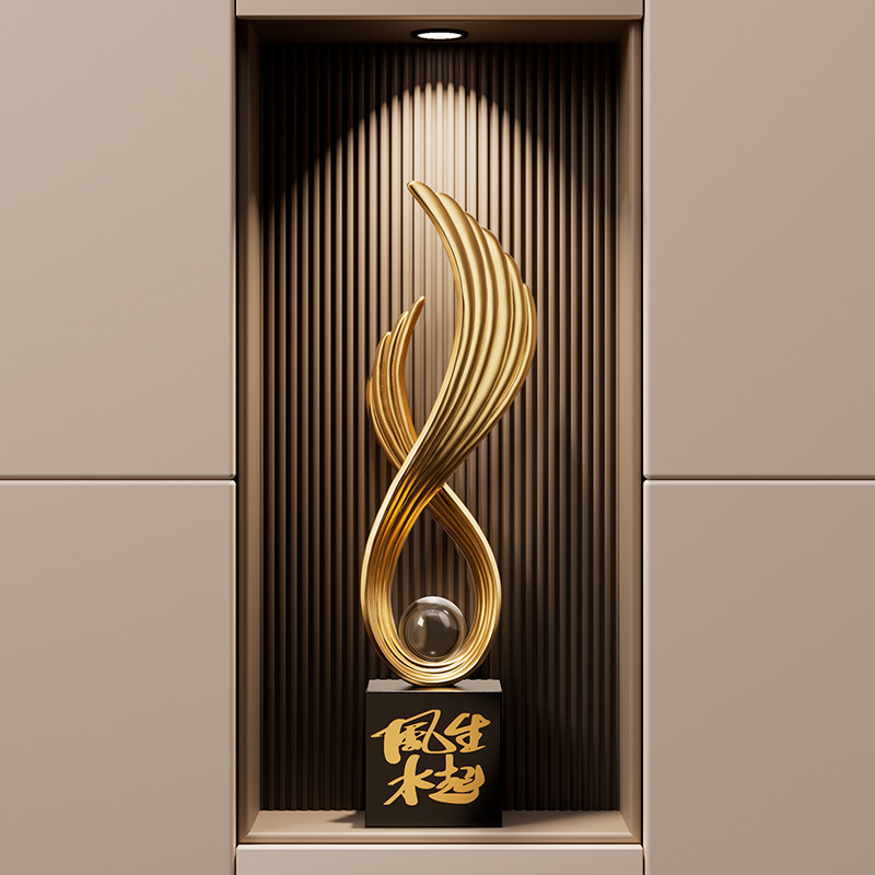 风生水起入户玄关装饰摆件轻奢高档客厅电视柜办公室乔迁新居礼物,家居饰品,装饰摆件,淘宝优惠券,粉丝福利购,淘宝优惠卷