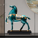 马到成功马摆件办公室新中式 饰品乔迁开业礼物 客厅电视柜酒柜装