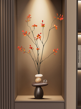 时来运转进门口入户玄关装饰摆件轻奢高档壁龛花瓶乔迁新居礼物