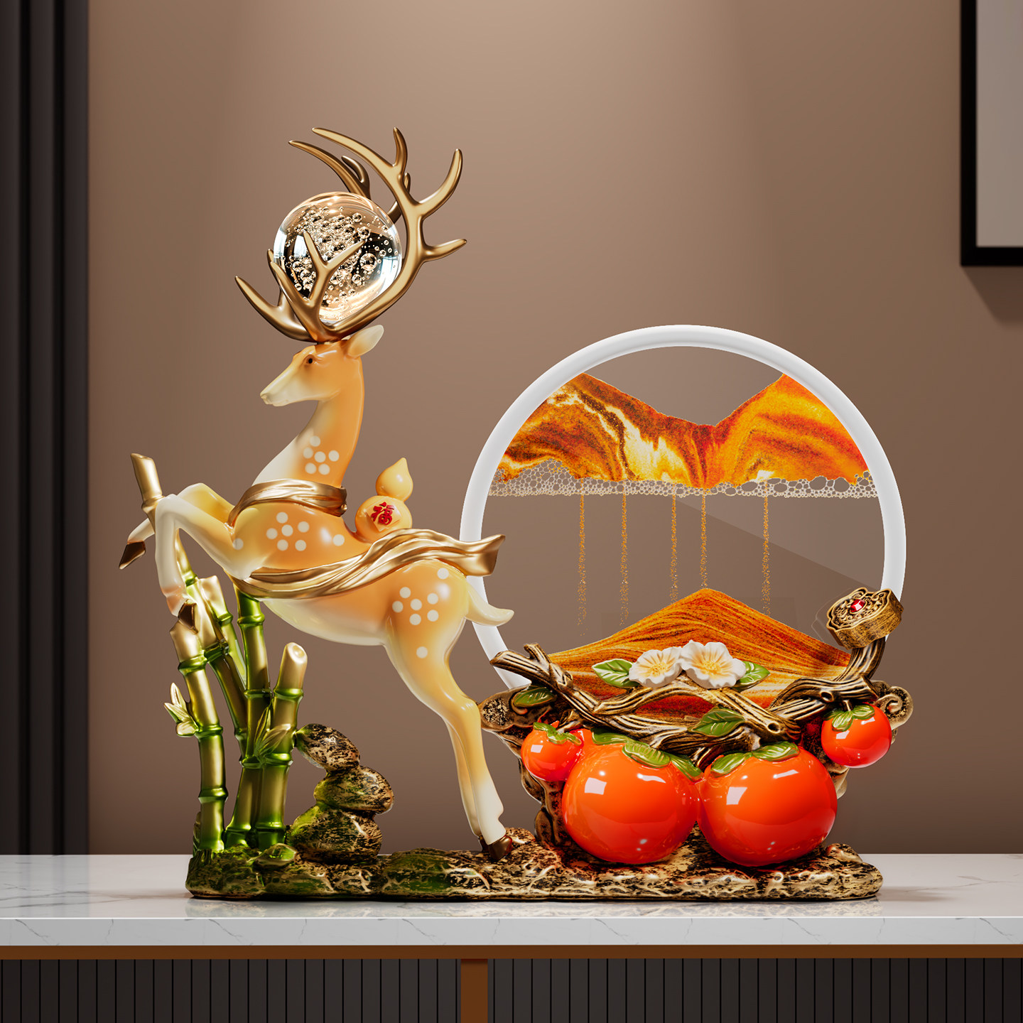 乔迁之喜新居礼品招财鹿流沙画摆件客厅电视柜酒柜新房子搬家礼物,家居饰品,装饰摆件,淘宝优惠券,粉丝福利购,淘宝优惠卷