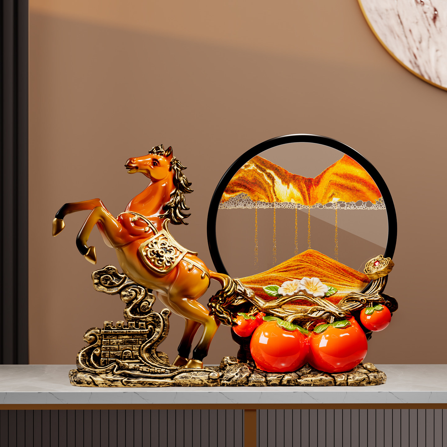 马到成功红酒架摆件高级感客厅电视柜酒柜餐边柜装饰乔迁新居礼物,家居饰品,桌面摆件,淘宝优惠券,粉丝福利购,淘宝优惠卷