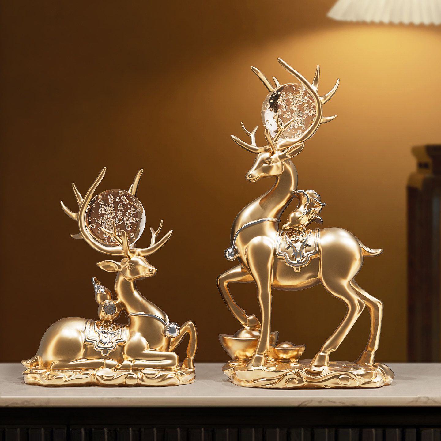 招财鹿酒柜摆件客厅2025新款玄关电视柜装饰轻奢高档乔迁新居礼物,家居饰品,装饰摆件,淘宝优惠券,粉丝福利购,淘宝优惠卷