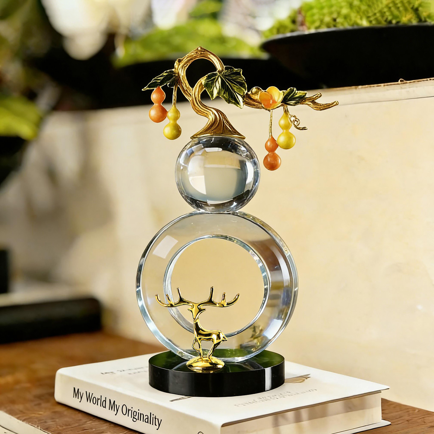 五福临门葫芦摆件客厅招财玄关电视柜酒柜装饰新房子乔迁新居礼物,家居饰品,装饰摆件,淘宝优惠券,粉丝福利购,淘宝优惠卷