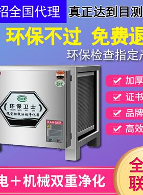 低空排放油烟净化器6000风量商用饭店厨房烧烤无烟净化除味一体机