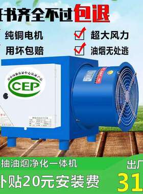 风机一体机烧烤环保油烟过滤器