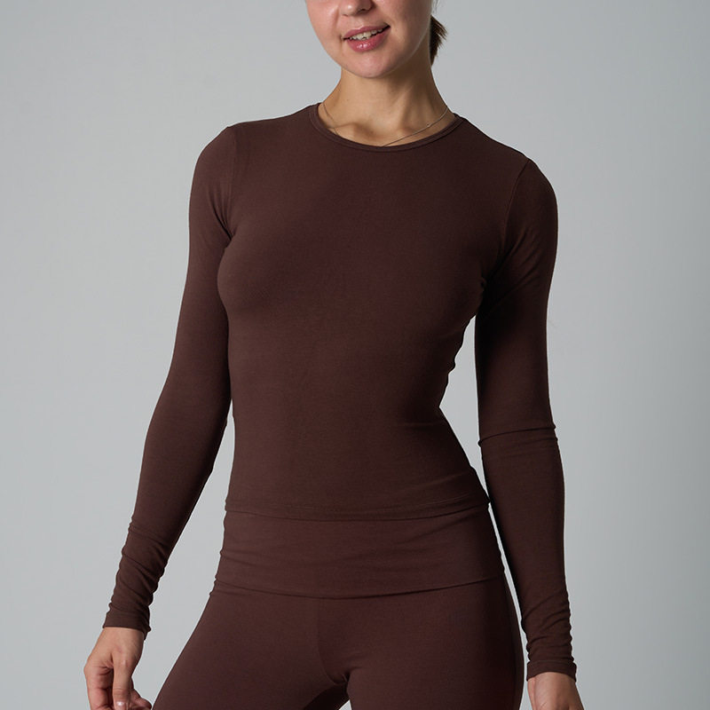 棉氨家居长袖内搭纯棉高弹上衣