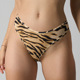裸感透气高弹内裤 print 丁字裤 虎纹豹纹女士三角短裤 thong panty